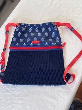 Vera Bradley Lighten Up Sea Turtle Print Backpack Adjustable Strap